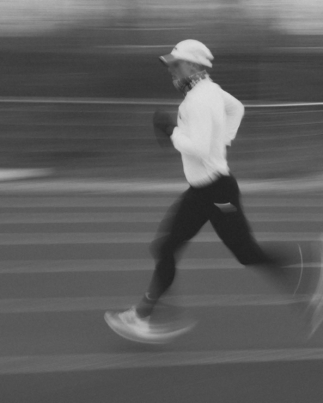 Runner in motion
